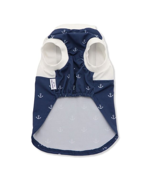 PET PARADISE 犬の服 春夏 ひんやり クール 接触冷感 虫除け リサとガスパール マリン柄 Tシャツ 【小型犬】 紺（ネイビー・インディゴ）