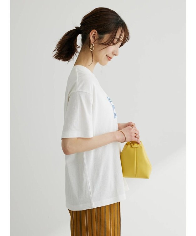 Green Parks ウエーブロゴボックスＴシャツ Off White