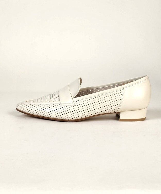 Dominic3 パンチング ソフトローファー ホワイト