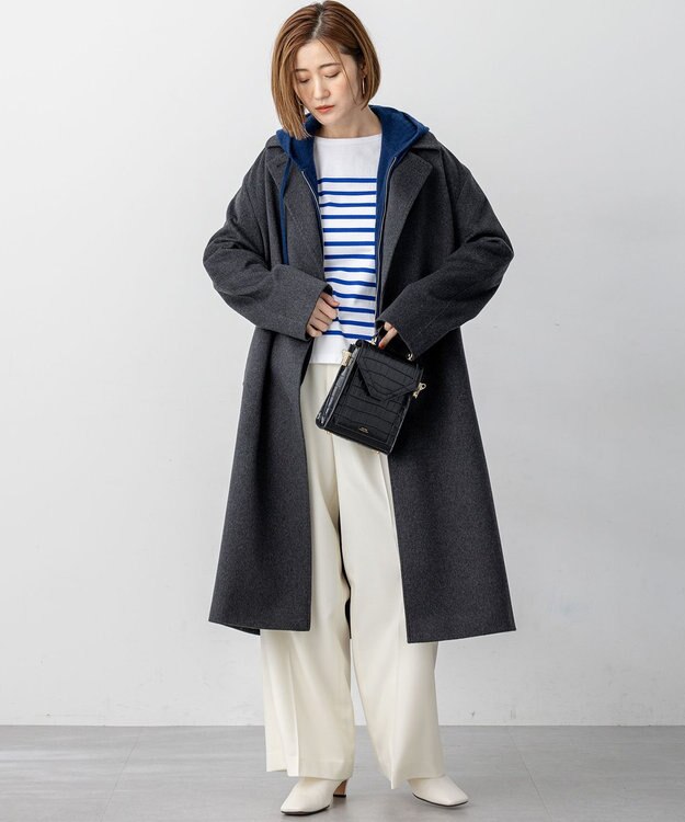 23区 MTRカシミヤビーバー チェスター コート グレー系