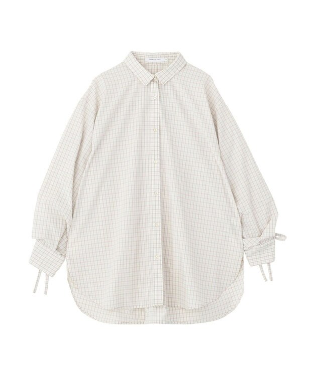 AMERICAN HOLIC 【イージーケア】バックギャザーリボンシャツ Check