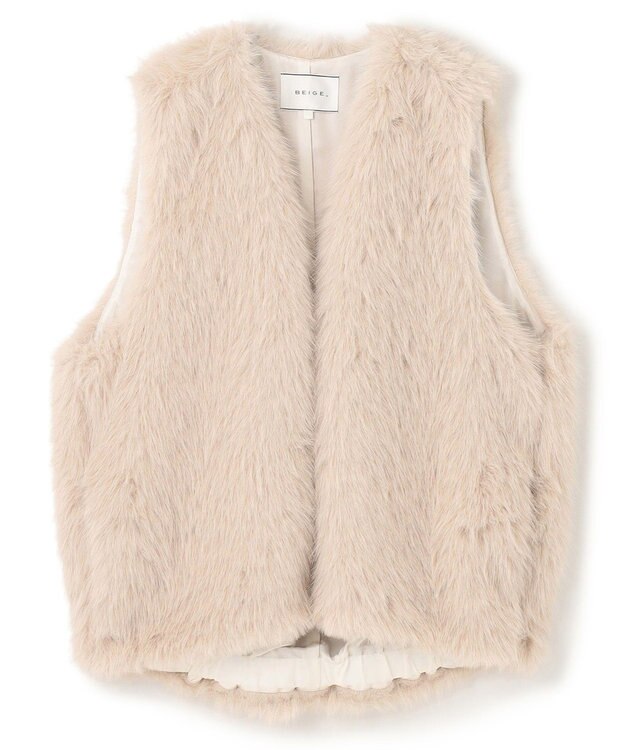 BEIGE， 【Precious 11月号掲載】ELSA / フェイクファージレ Ecru