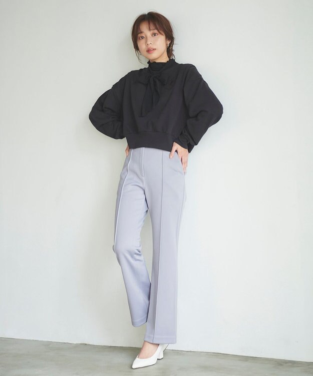 Feroux 【洗える】ロゴ刺繍裏毛 プルオーバー ネイビー系