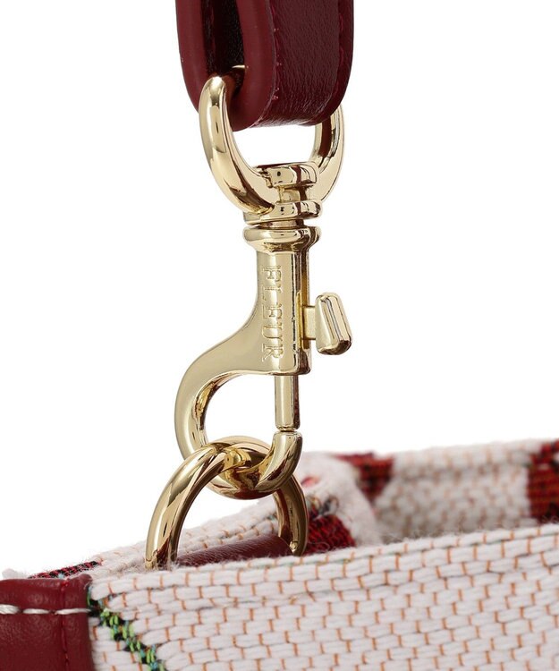 Maison de FLEUR チェリー柄ゴブラン２Ｗａｙスクエアトートバッグ Red
