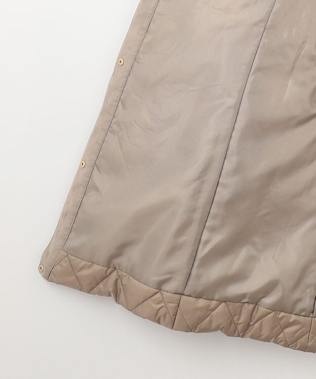 J.PRESS LADIES L 【WEB限定カラーあり・洗える】コンパクトタフタキルティング フーデッド コート ベージュ系