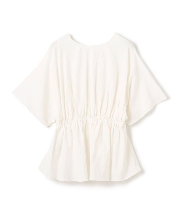 uncrave コットンリネンボイル ペプラムブラウス オフ