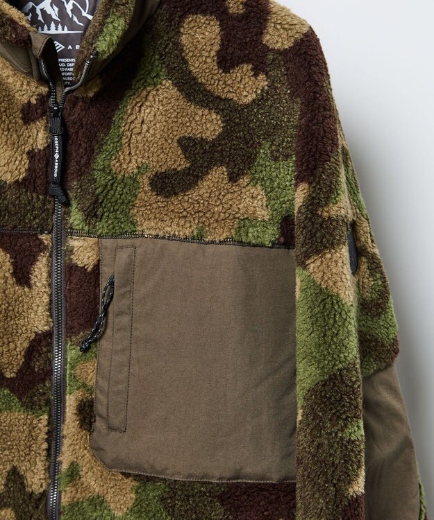 JOSEPH ABBOUD MOUNTAIN 【軽量】カモフラージュフリース ブルゾン カーキ系7