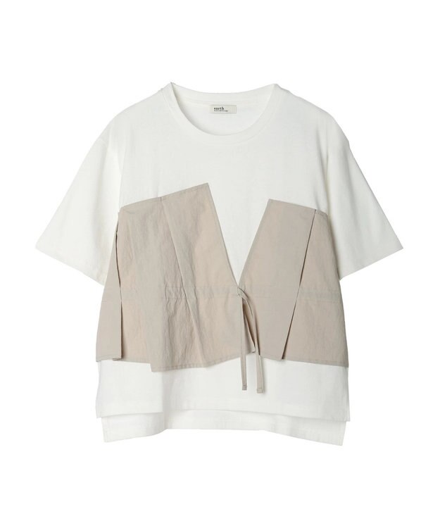 earth music&ecology ビスチェドッキングプルオーバー Beige