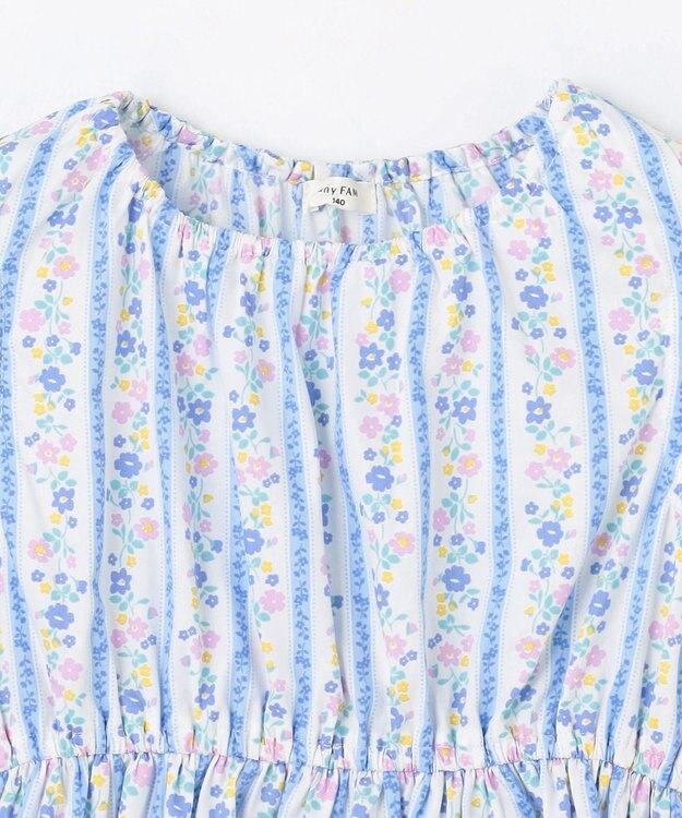 ANY KIDS 総柄 サマーワンピース ストライプ