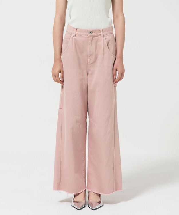 GRACE CONTINENTAL ペインターデニムパンツ ピンク