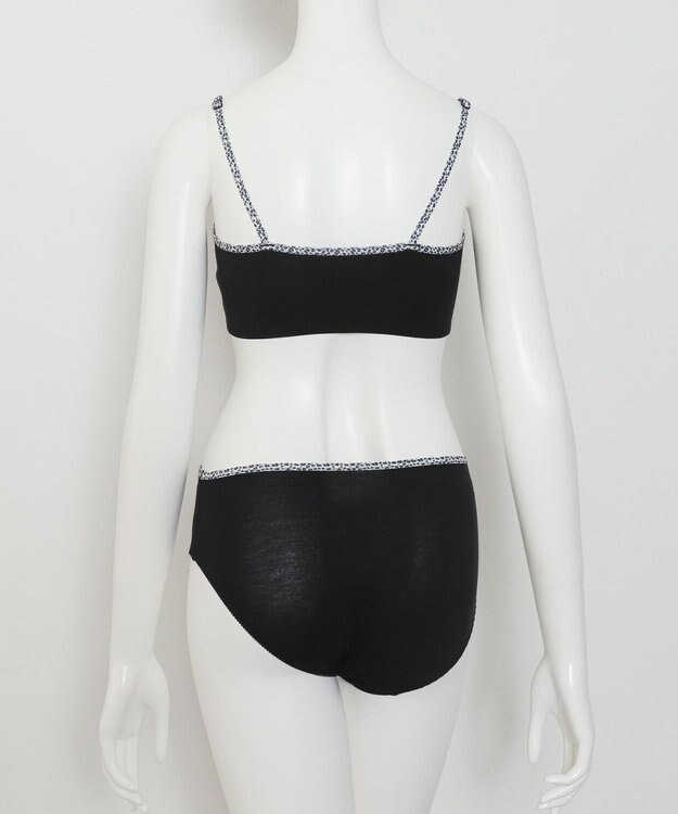 WEGO 【ブラトップ＆ショーツセット】Liliane　Ciel　レオパードハート ブラック