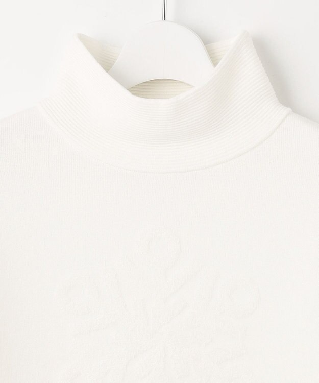 23区GOLF 人気ニットアイテムが今季も登場【WOMEN】【洗える】スノーモチーフ モックネックニット アイボリー系