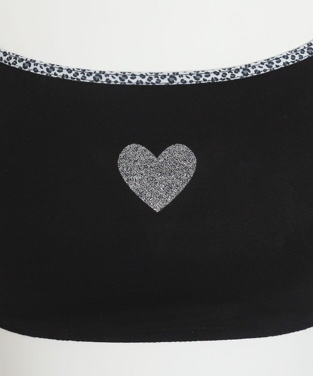 WEGO 【ブラトップ＆ショーツセット】Liliane　Ciel　レオパードハート ブラック