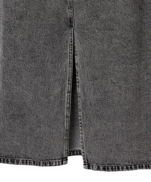 WEGO サークルカットレイヤードデニムロングスカート デニムブラックソノタ