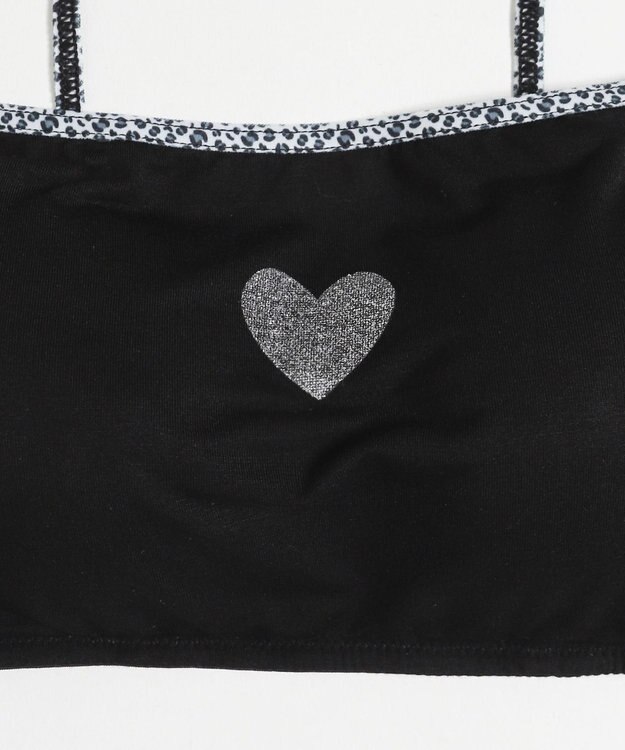 WEGO 【ブラトップ＆ショーツセット】Liliane　Ciel　レオパードハート ブラック