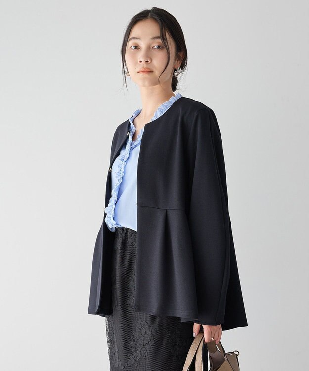 YECCA VECCA ペプラムジャケット Navy