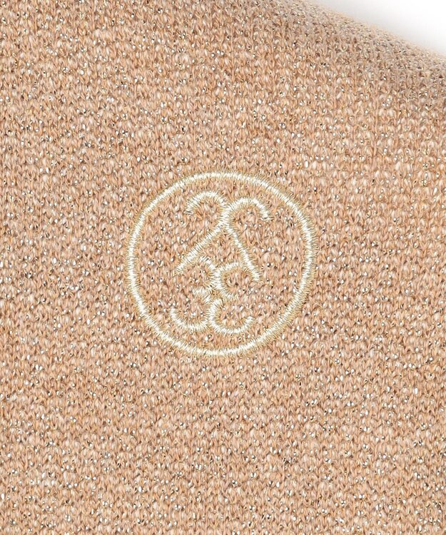 23区GOLF 【WOMEN】ラメスウェットモックネック ダブルニット 裏毛素材 ゴールド系