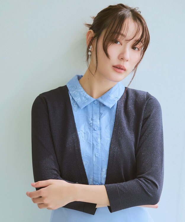 TOCCA 【星風まどかさん着用】VOILE SUCRE ドレス サックスブルー系