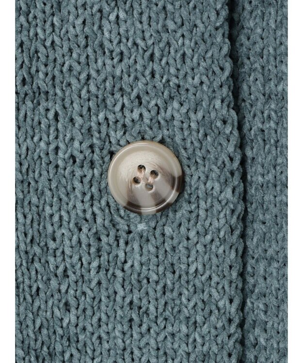 CRAFT STANDARD BOUTIQUE 洗えるコードモールクルーネックカーデイガン Light Green