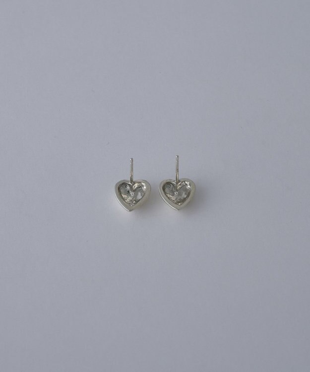 yoaa シルバー925　ハートラバーピアス シルバー925