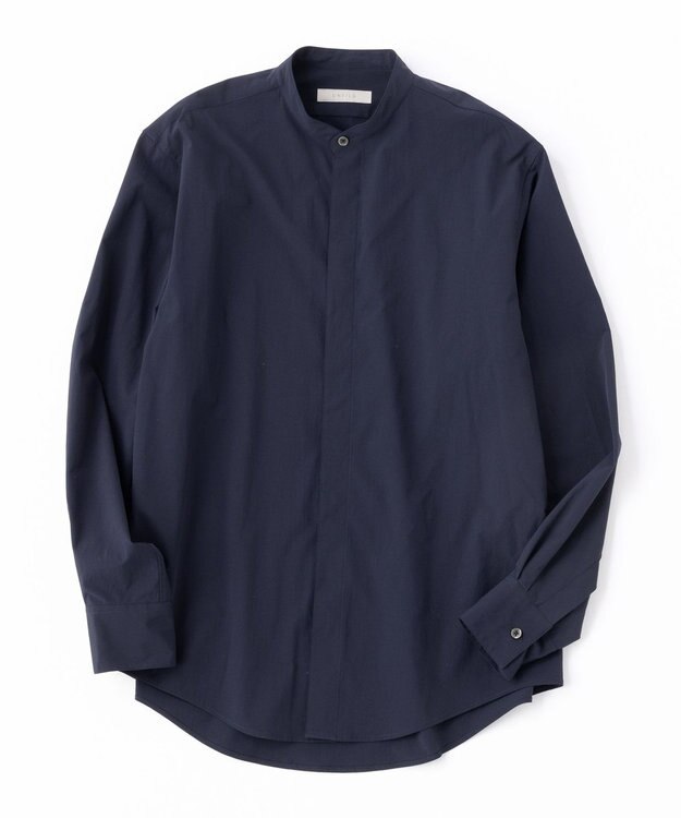 UNFILO MENS コンフォート バンドカラーシャツ  [24年秋冬商品] ネイビー