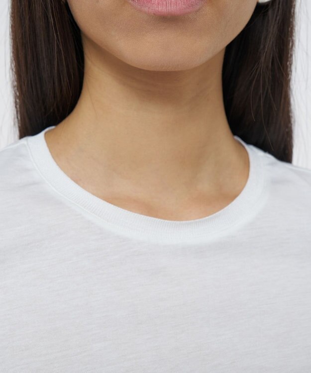 JOSEPH 【洗える】コットンシルク　ロングスリーブティーシャツ Off white