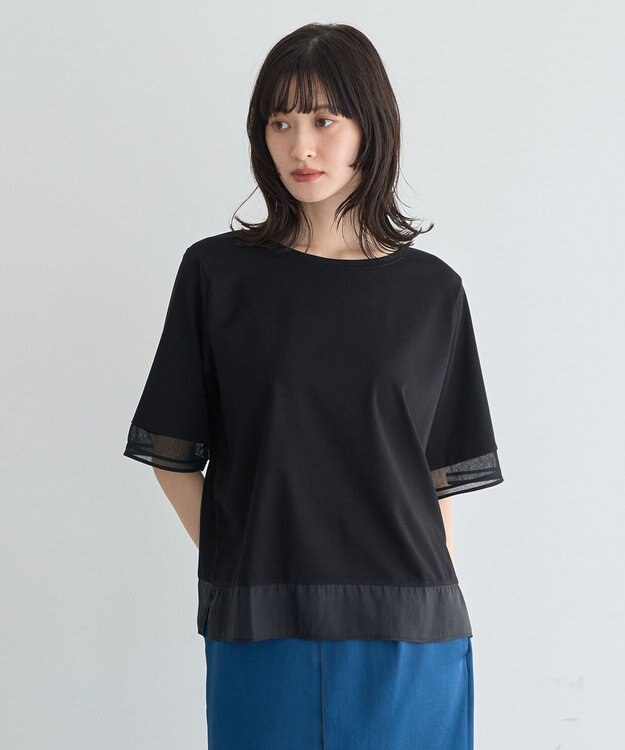 YECCA VECCA シアーMIXプルオーバー Black