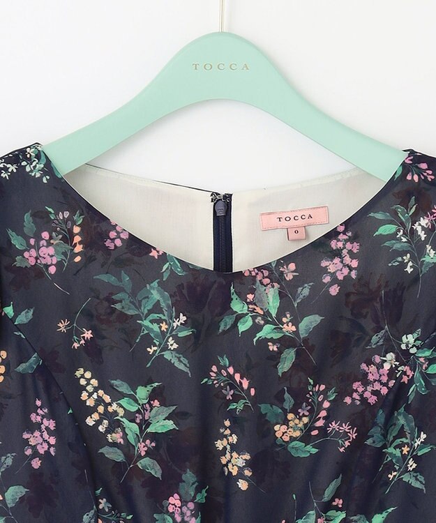 TOCCA 【洗える！】WATERCOLOR HARMONY ロングドレス ネイビー系