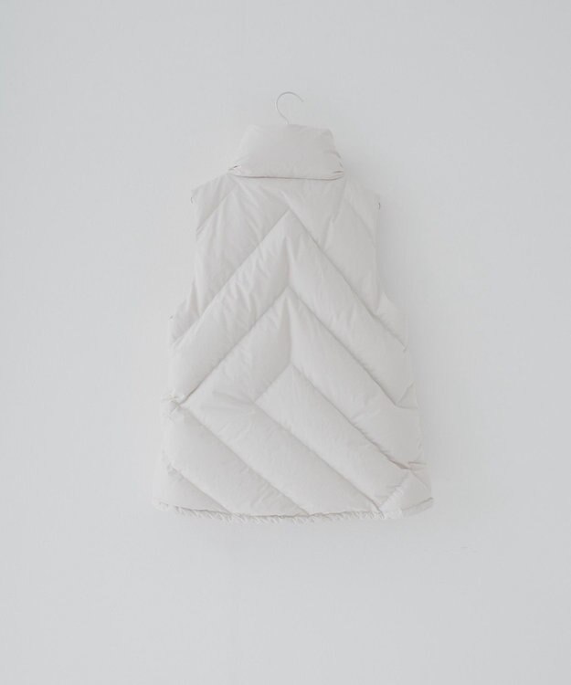 KWD 【日本製/高品質ダウン】STAND COLLAR DOWN VEST ダウンベスト アイボリー