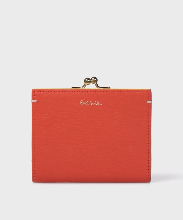 Paul Smith カラードエッジ がま口 2つ折り財布 レッド