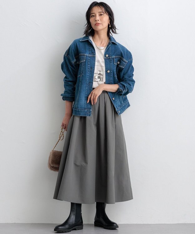 23区 S 【再入荷/RED CARD TOKYO×23区】オーバーサイズ デニム ジャケット ミッドブルー