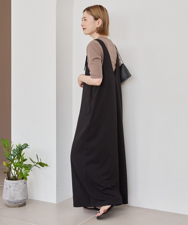 AMERICAN HOLIC リブ5分袖プルオーバー Mocha