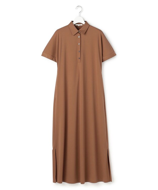 23区 【SLOW/一部店舗限定】ファンクショナル ポロ ワンピース アースブラウン