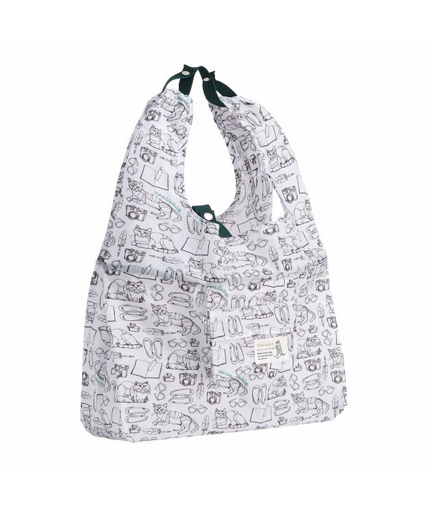 ACE BAGS & LUGGAGE 【折り畳み】 HAyU × ace. マルシェバッグ エコバッグ 猫柄 23L 17871 トラベル