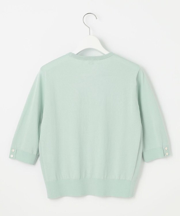 J.PRESS LADIES 【洗える】BASIC HT COTTON クールネック プルオーバー ミント系