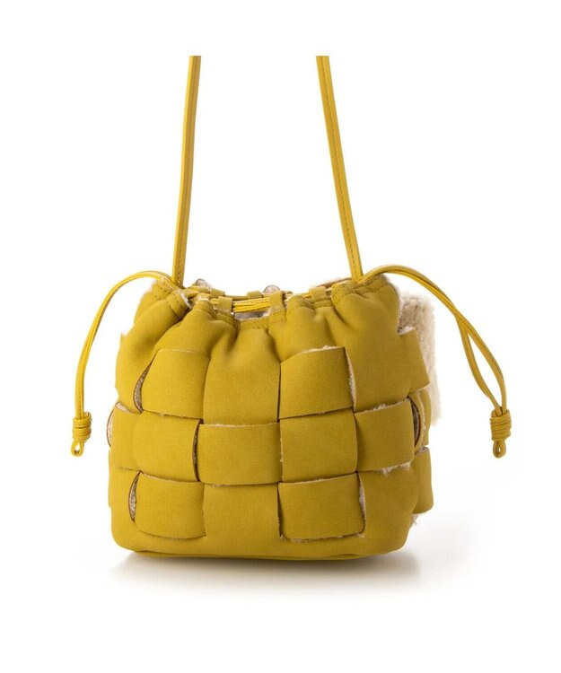 UNBILLION kakatoo スエード調合皮メッシュドロスト イエロー