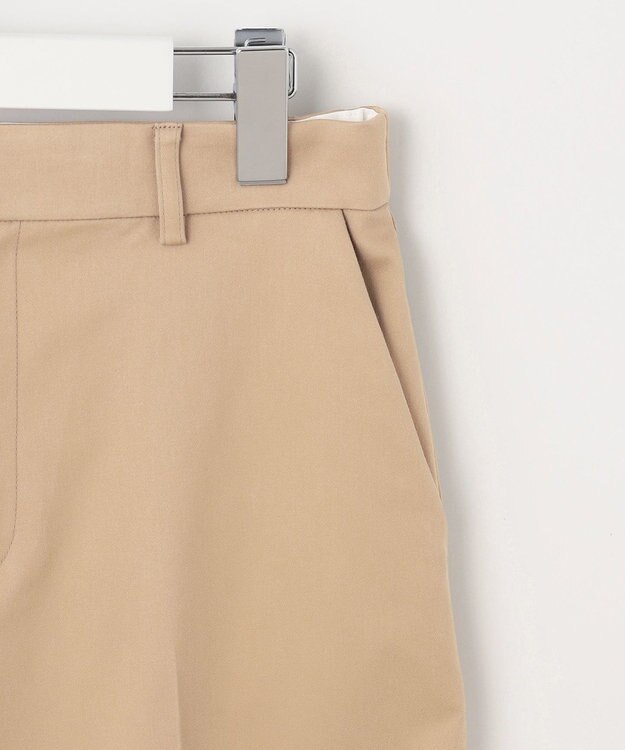 自由区 【接触冷感・洗える・XXSサイズあり】サテンストレッチクロップド丈 ワイドパンツ ベージュ系