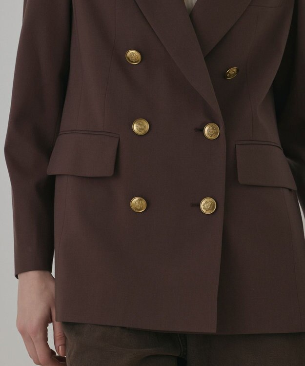 GRACE CONTINENTAL バックベンツダブルジャケット ブラウン