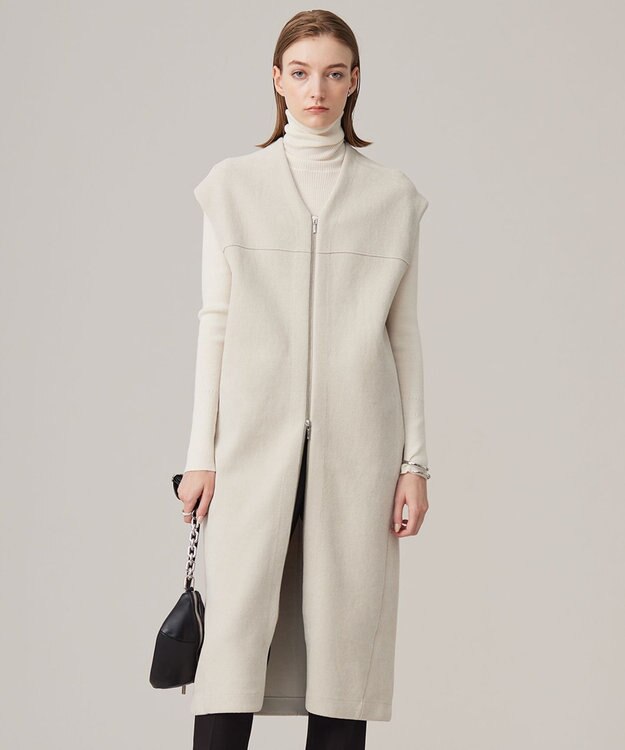 ICB 【洗える】コットンシェニール ジレワンピース トープ系