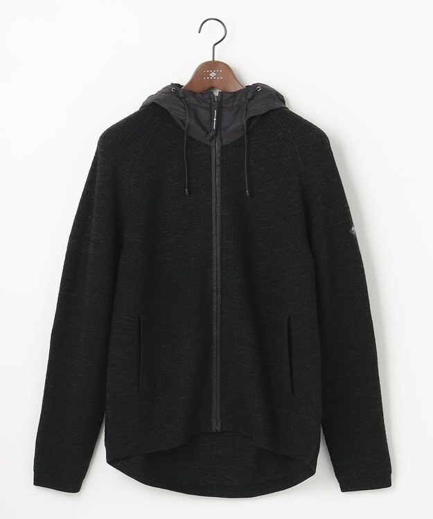 JOSEPH ABBOUD MOUNTAIN 【UNISEX】日本素材 ストレッチニットパーカー ブラック系