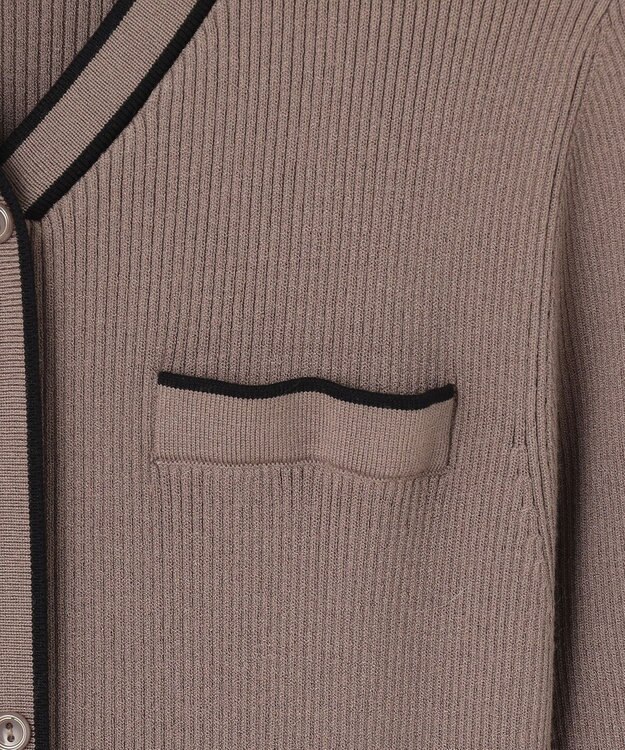 ANY SIS 【洗える】バイカラーデザインニット ワンピース モカ×ブラック