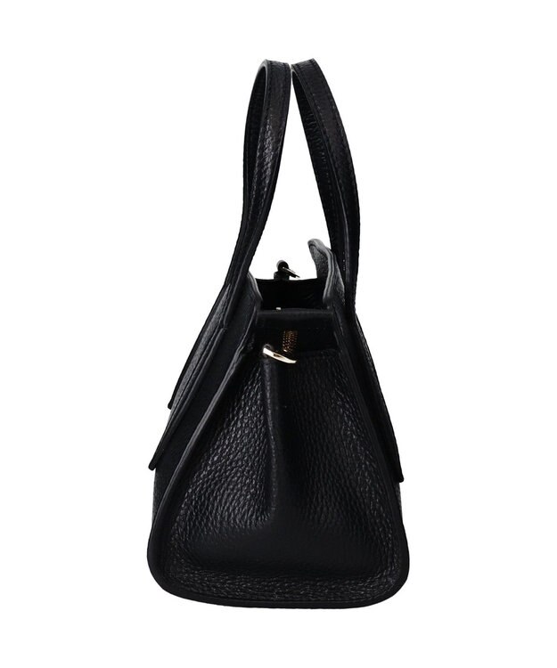 INTER-CHAUSSURES 【LORISTELLA】シュリンクレザーベーシックハンドバッグ ブラック