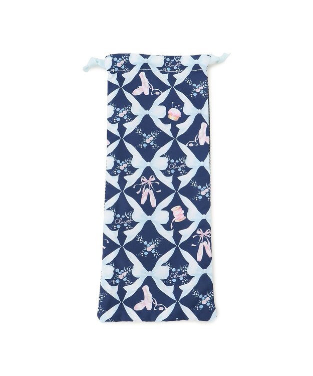 Chacott トゥリボン半メッシュ巾着S ネイビー