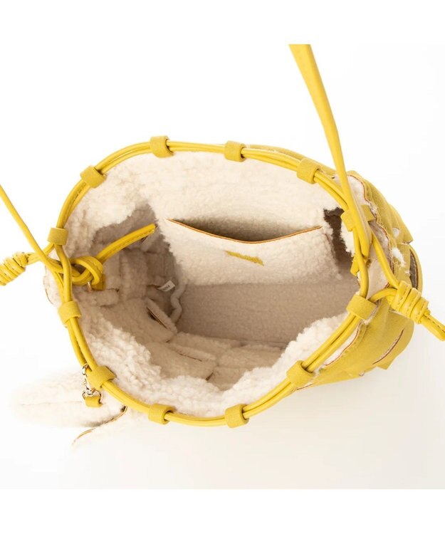 UNBILLION kakatoo スエード調合皮メッシュドロスト イエロー