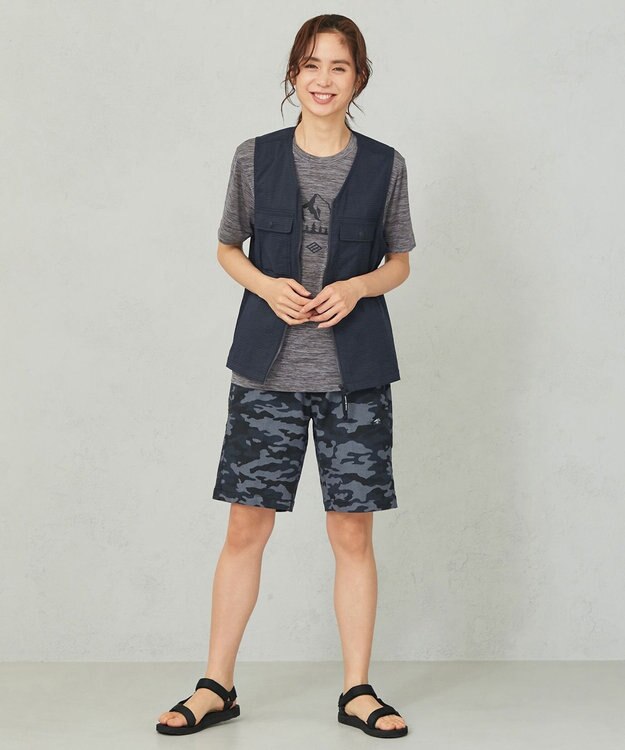 JOSEPH ABBOUD MOUNTAIN 【UNISEX】クールスキンガードTシャツ ライトグレー系