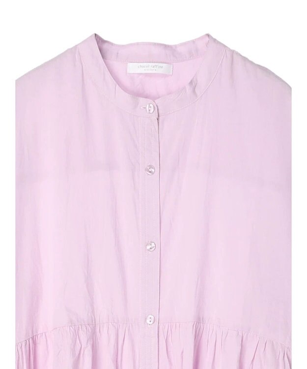 Green Parks ボリュームギャザーシャツワンピース Lavender