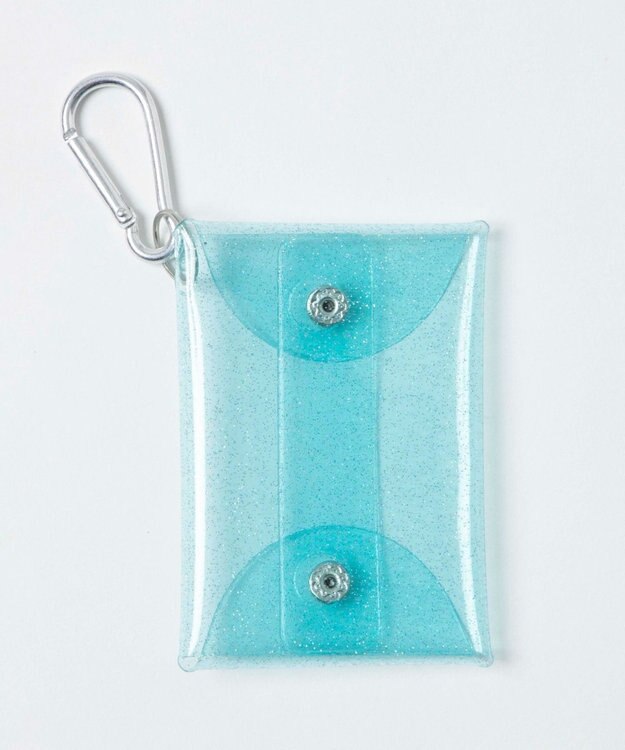 WEGO カラビナ付きミニポーチ ブルー