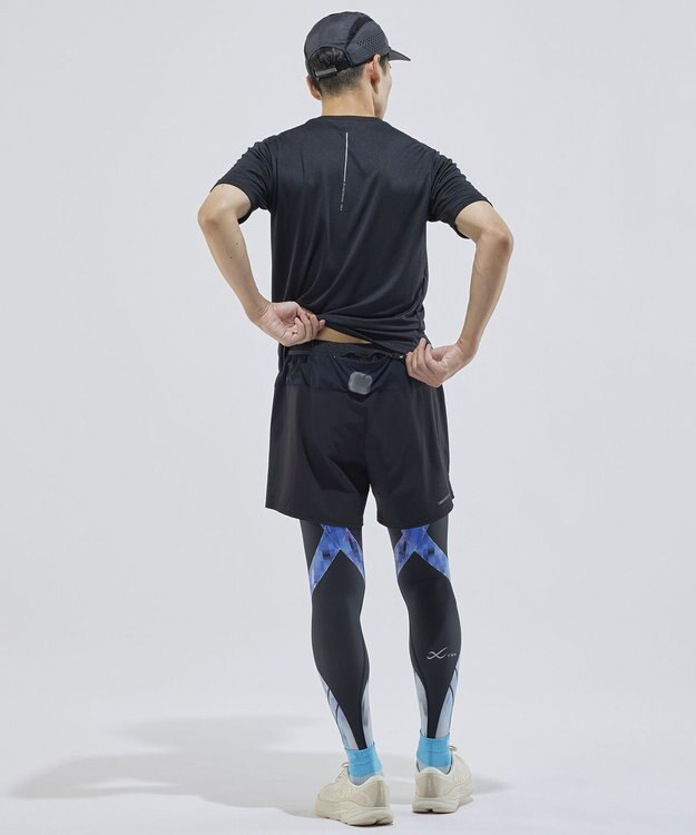 CW-X 【UNISEX】 CW-X ボトムス ランニングパンツ 2分丈 はっ水(本体) UVカット率90%以上(本体) ユニセックス DHR335 /ワコール ブラック