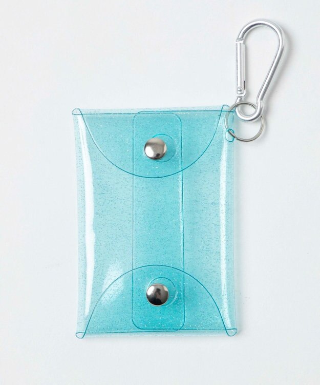 WEGO カラビナ付きミニポーチ ブルー