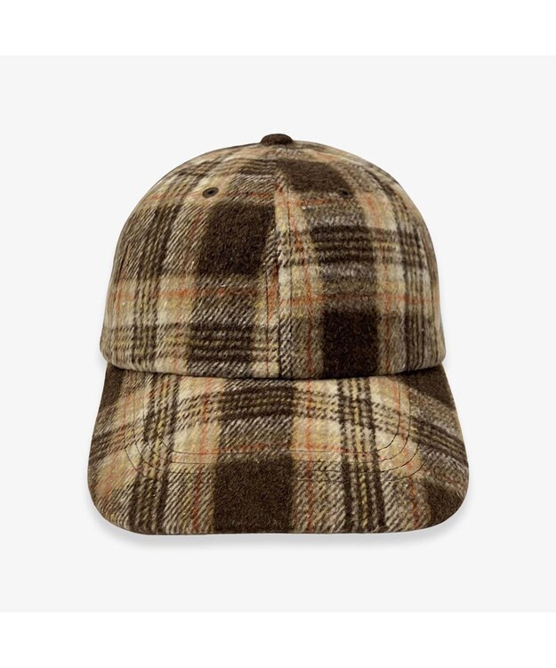 林八百吉商店 Champion ネルチェックロングキャップ ブラウン
